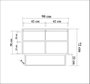 Hanah Home Consola Moderna e Industrial Nogal y Negro 90x72x36 cm